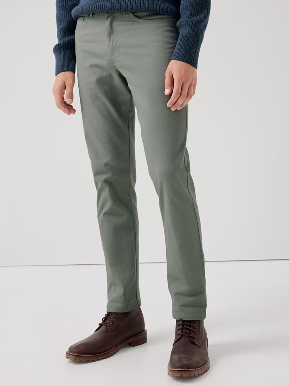 NWOT Pact Men’s Organic Stretch Twill 5 Pocket Pants - Shadow Green - L